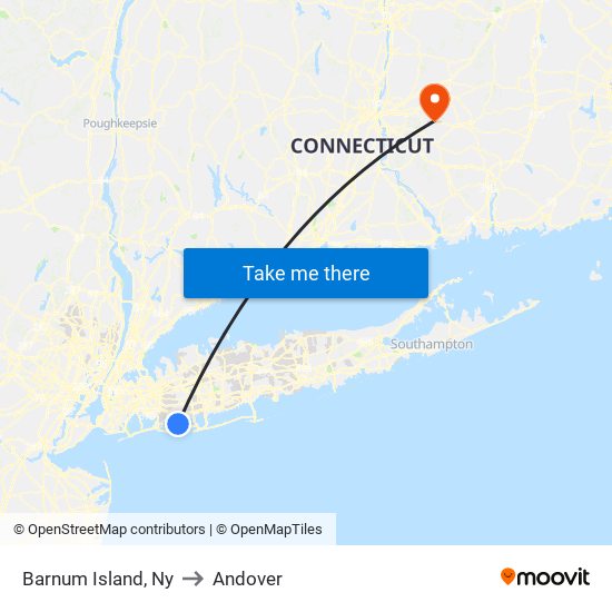 Barnum Island, Ny to Andover map