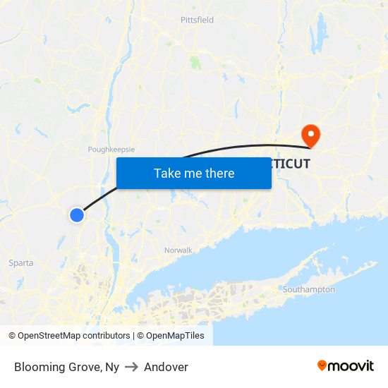 Blooming Grove, Ny to Andover map