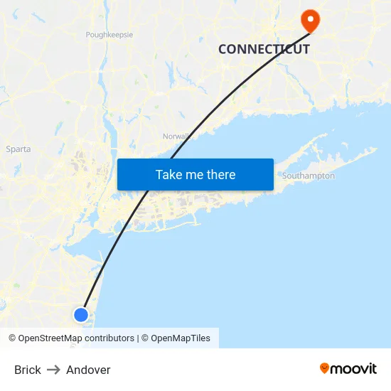 Brick to Andover map
