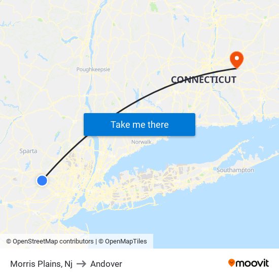 Morris Plains, Nj to Andover map