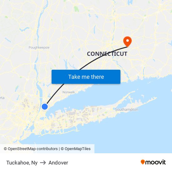 Tuckahoe, Ny to Andover map