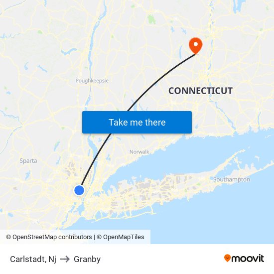 Carlstadt, Nj to Granby map