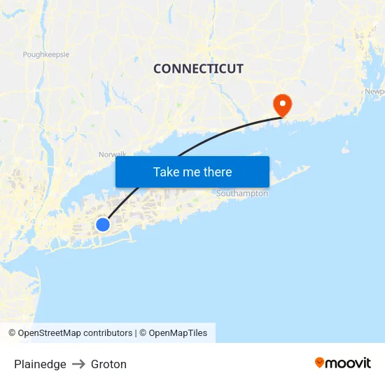 Plainedge to Groton map