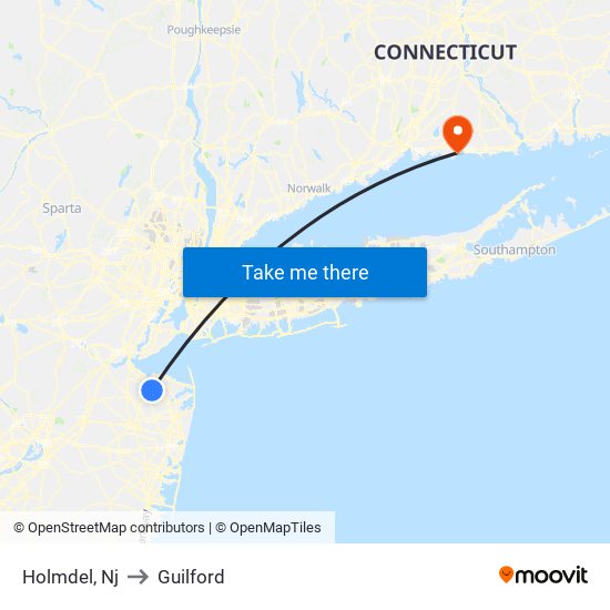 Holmdel, Nj to Guilford map