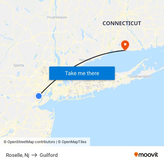 Roselle, Nj to Guilford map