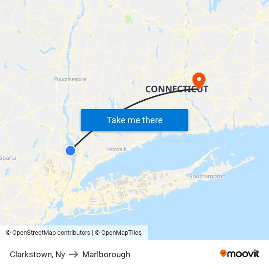 Clarkstown, Ny to Marlborough map