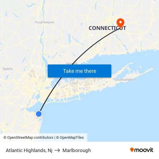 Atlantic Highlands, Nj to Marlborough map