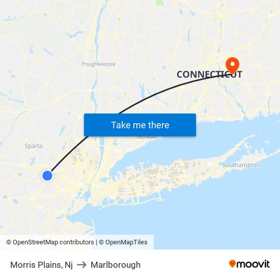 Morris Plains, Nj to Marlborough map