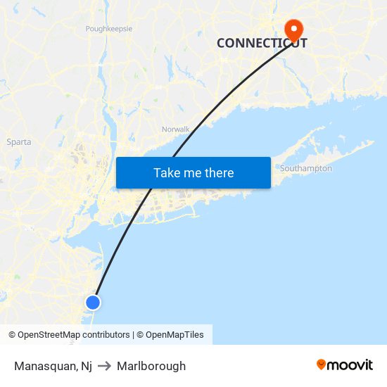 Manasquan, Nj to Marlborough map