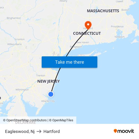 Eagleswood, Nj to Hartford map