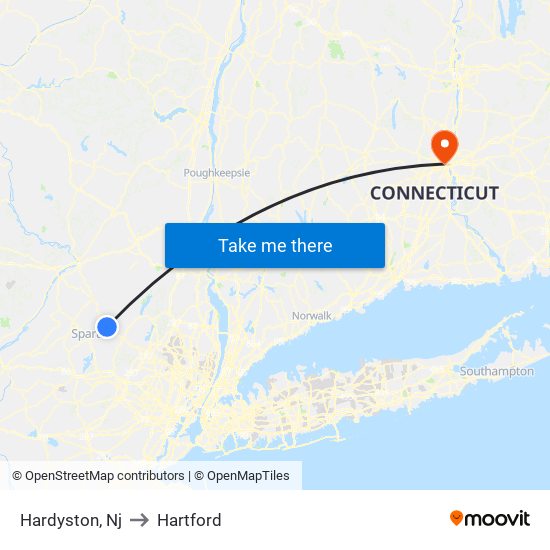 Hardyston, Nj to Hartford map