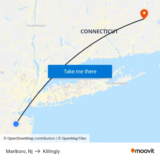 Marlboro to Killingly map