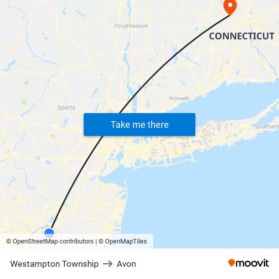 Westampton Township to Avon map