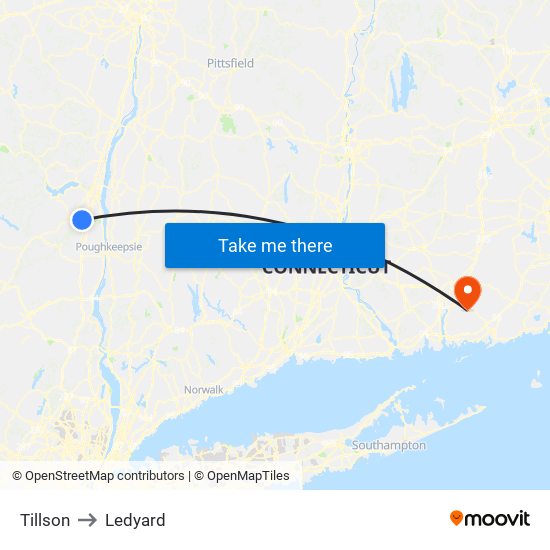 Tillson to Ledyard map