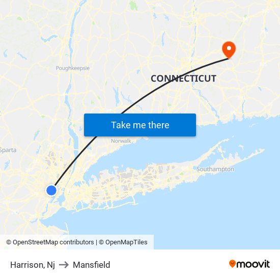 Harrison, Nj to Mansfield map