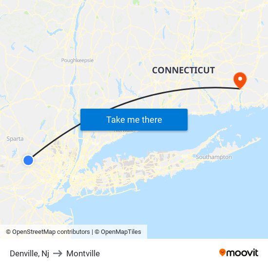 Denville, Nj to Montville map