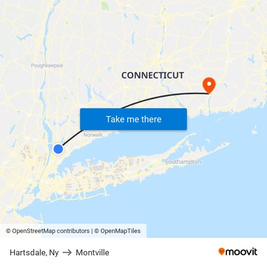 Hartsdale, Ny to Montville map