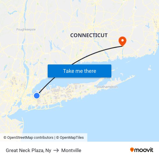 Great Neck Plaza, Ny to Montville map
