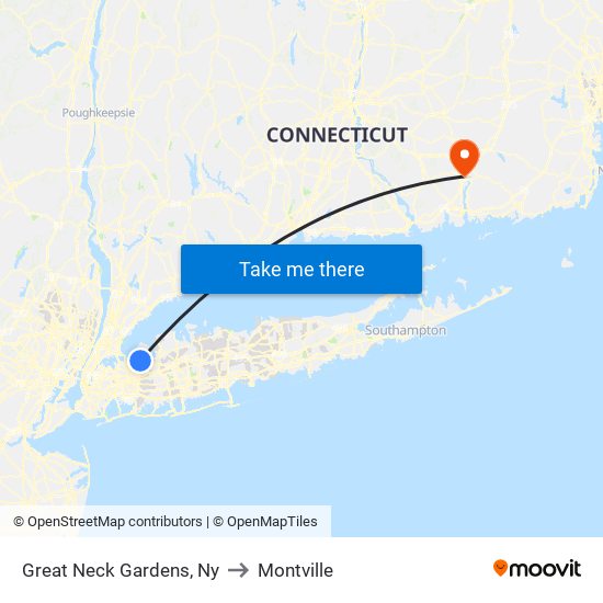 Great Neck Gardens, Ny to Montville map