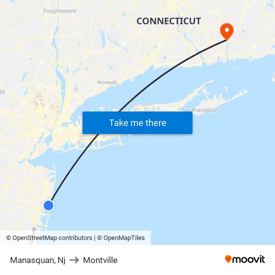 Manasquan, Nj to Montville map