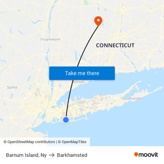 Barnum Island, Ny to Barkhamsted map