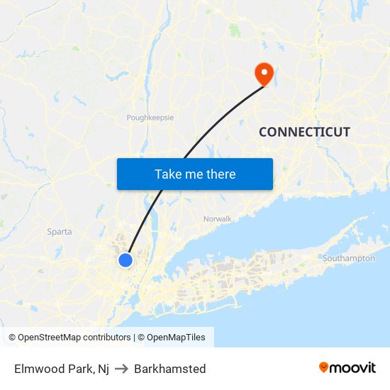 Elmwood Park, Nj to Barkhamsted map