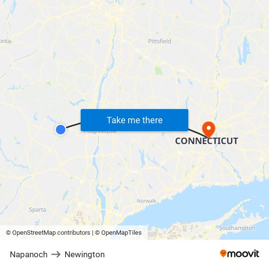 Napanoch to Newington map