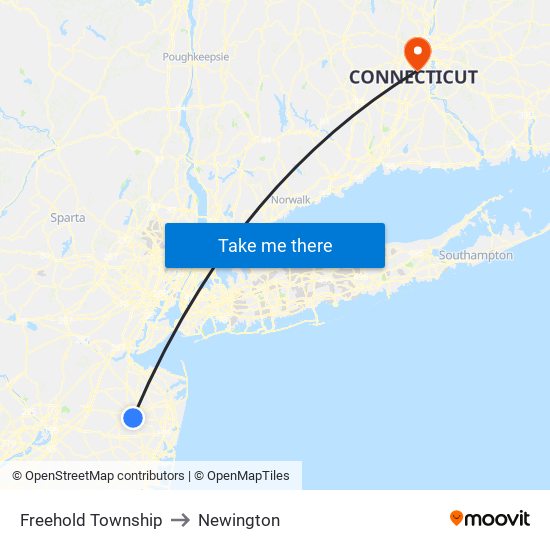 Freehold Township to Newington map