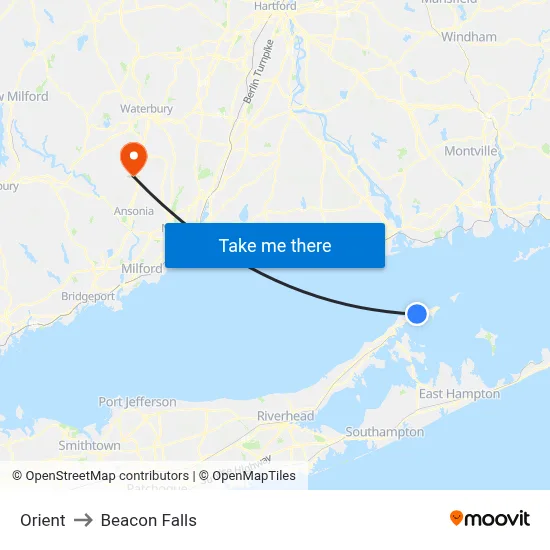 Orient to Beacon Falls map