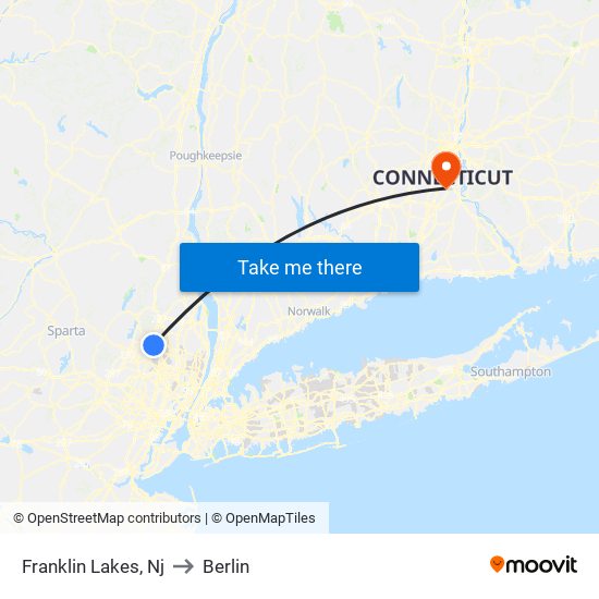 Franklin Lakes, Nj to Berlin map