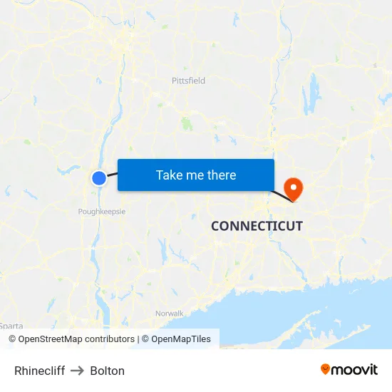 Rhinecliff to Bolton map