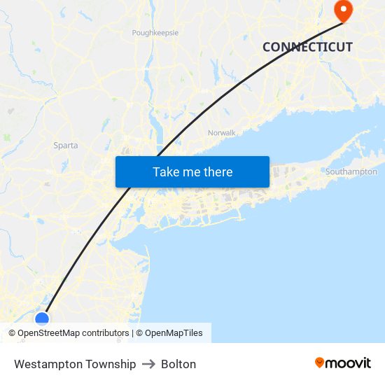 Westampton Township to Bolton map