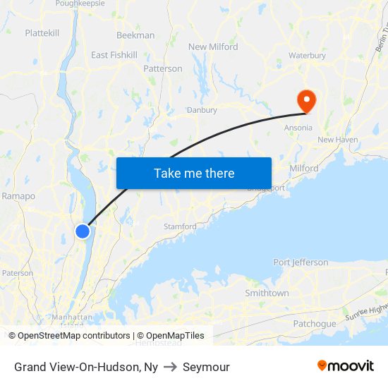 Grand View-On-Hudson, Ny to Seymour map