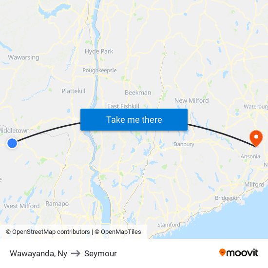 Wawayanda, Ny to Seymour map
