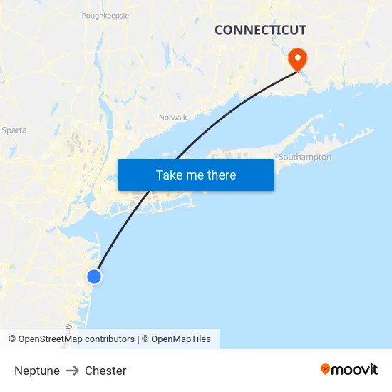 Neptune to Chester map