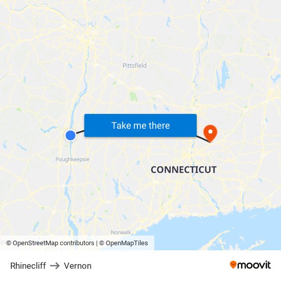 Rhinecliff to Vernon map