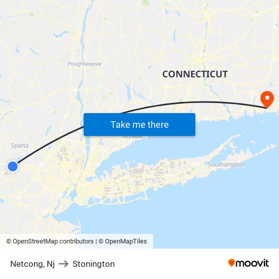 Netcong, Nj to Stonington map