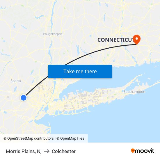 Morris Plains, Nj to Colchester map