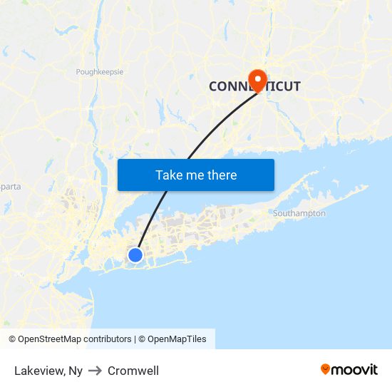 Lakeview, Ny to Cromwell map