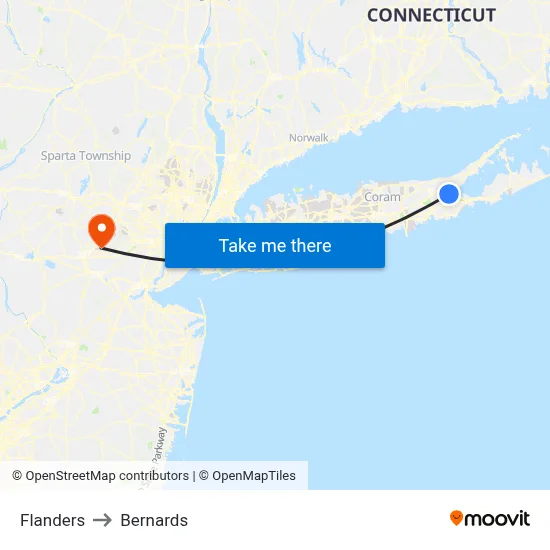 Flanders to Bernards map