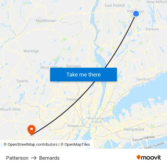 Patterson to Bernards map