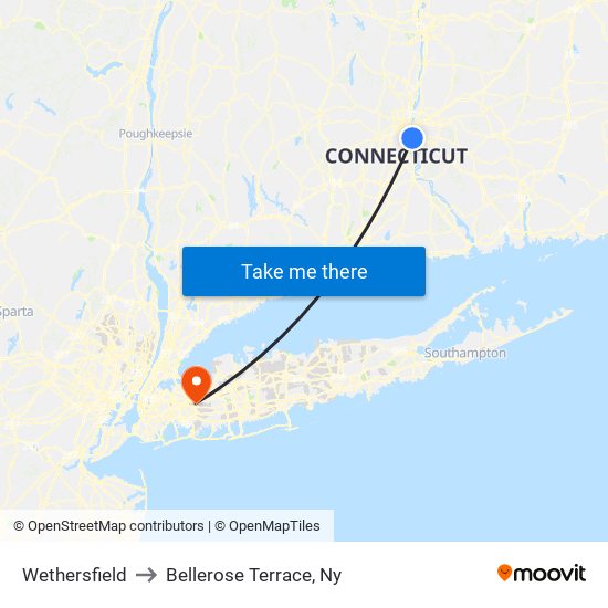 Wethersfield to Bellerose Terrace, Ny map