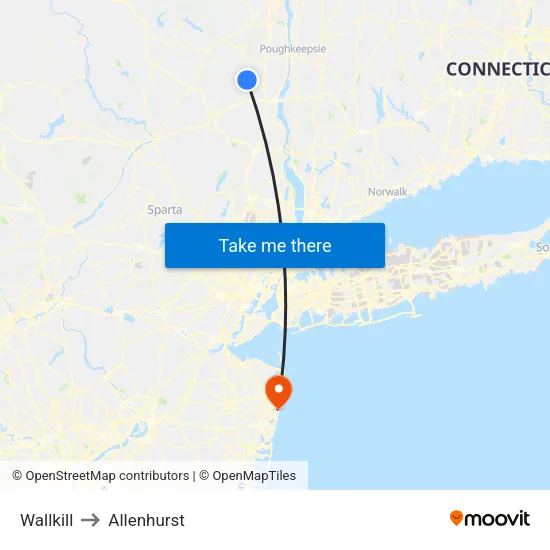 Wallkill to Allenhurst map