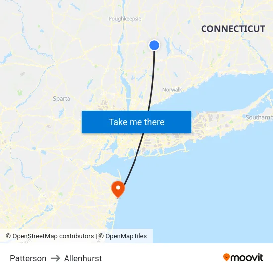 Patterson to Allenhurst map