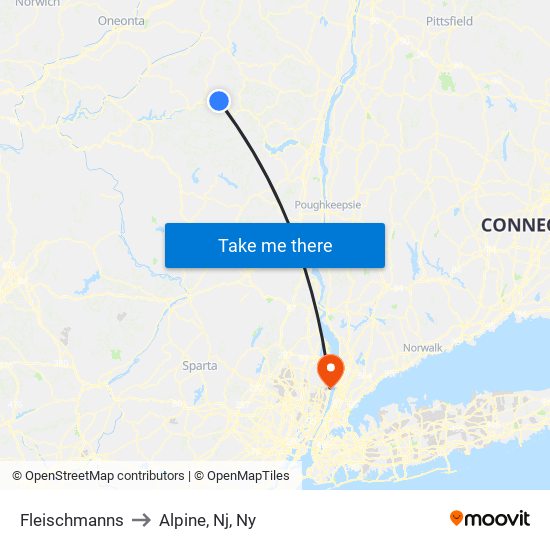 Fleischmanns to Alpine, Nj, Ny map