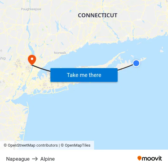 Napeague to Alpine map