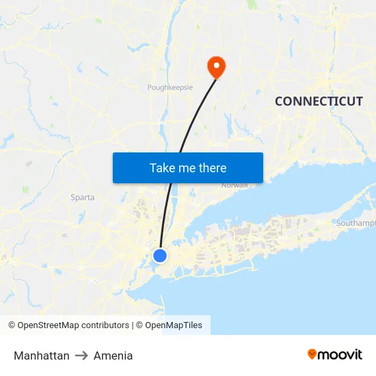 Manhattan to Amenia map
