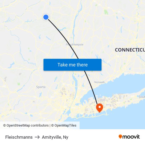 Fleischmanns to Amityville, Ny map