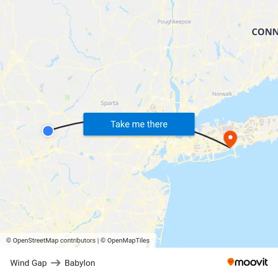Wind Gap to Babylon map