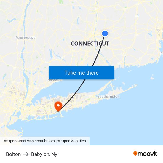 Bolton to Babylon, Ny map